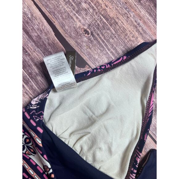 Tommy Bahama Blue Pink Palm Tie Back Bikini Top XS - Picture 6 of 6